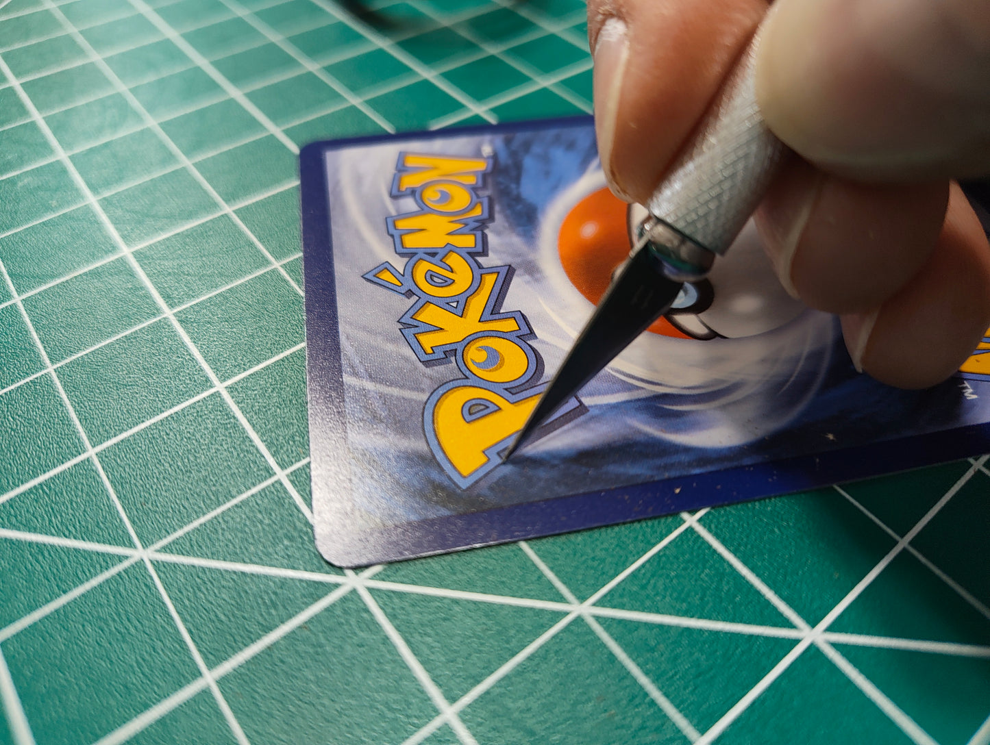 Pokémon illustration framed art featuring real cards
