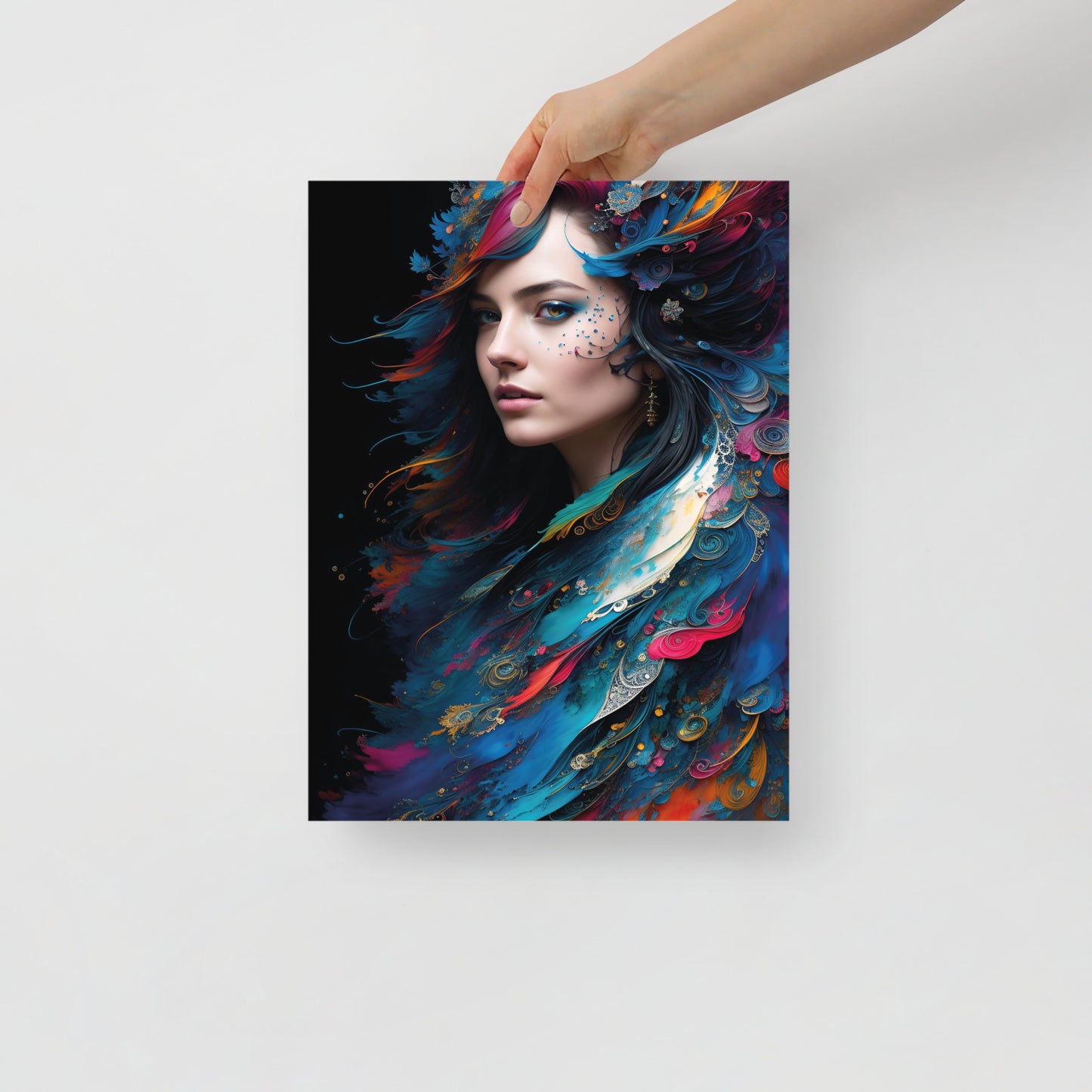 Abstract peacock beauty poster 01