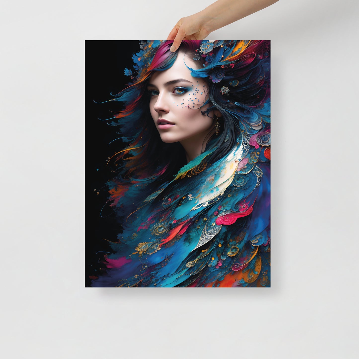 Abstract peacock beauty poster 01