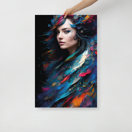 Abstract peacock beauty poster 01