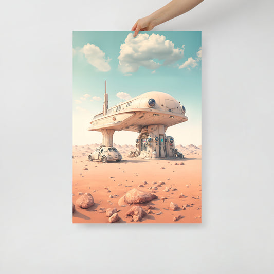 Retro Mars Station poster 01