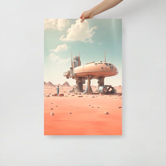 Retro Mars Station poster 03